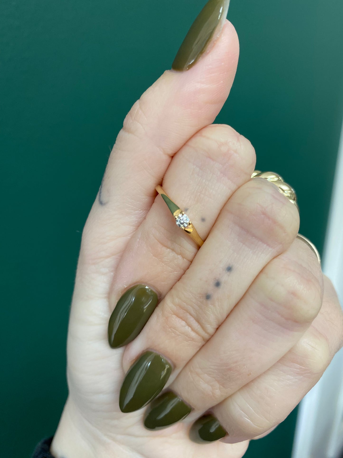 10K Yellow Gold & Diamond Promise Ring
