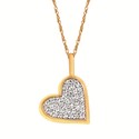 14K Diamond Heart Pendant