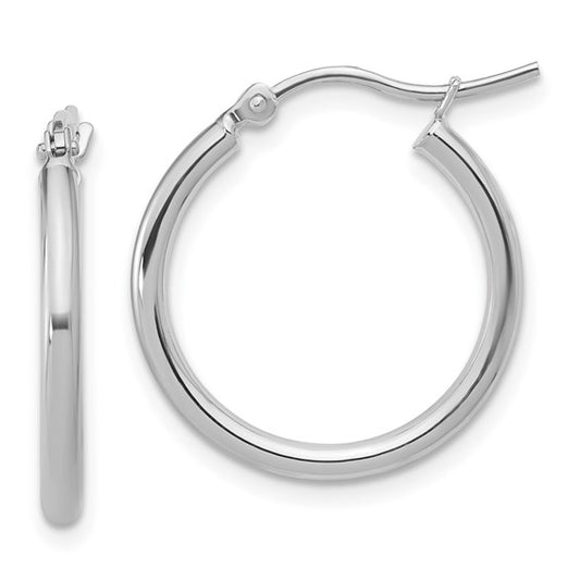 Leslie's 14K White Gold Hoop Earrings - Medium