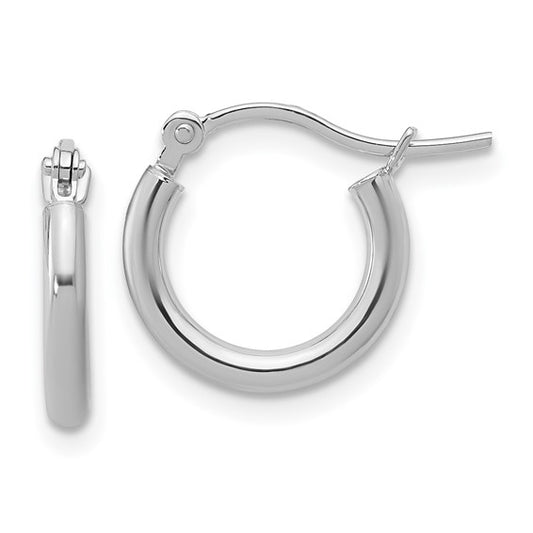 Leslie's 14K White Gold Hoop Earrings - Small