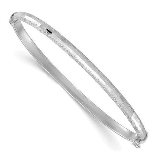 Leslie's 14K White Gold Hinged Bangle Bracelet