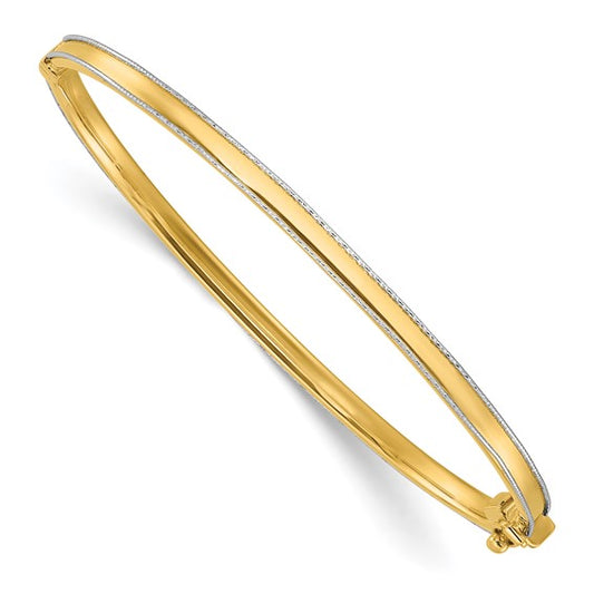 Leslie's 14K Two-tone Hinged Bracelet