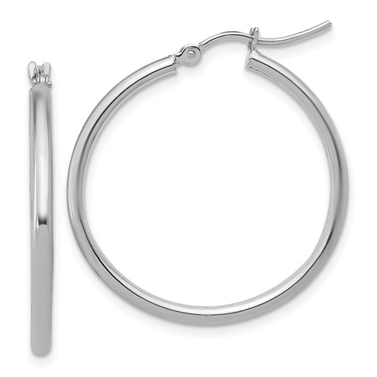 Leslie's 14K White Gold Hoop Earrings - Large