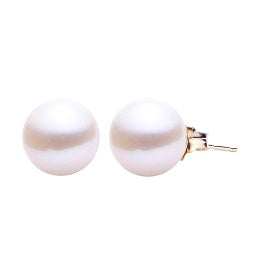 14K Yellow Gold w/ Freshwater Pearl Stud Earrings