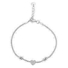 Corean Cable Link Bracelet with Heart