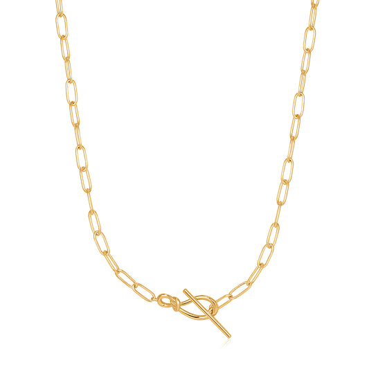 Paperclip Chain with Knot, Layering Necklace