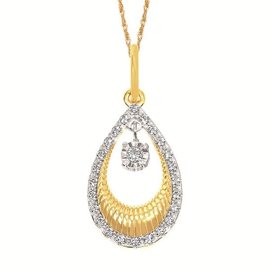 Shimmering Diamonds® 1/10 Ctw. Pendant In 14K Gold