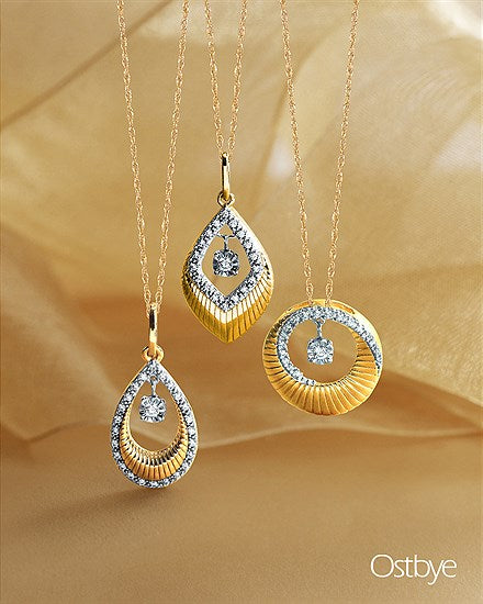 Shimmering Diamonds® 1/10 Ctw. Pendant In 14K Gold